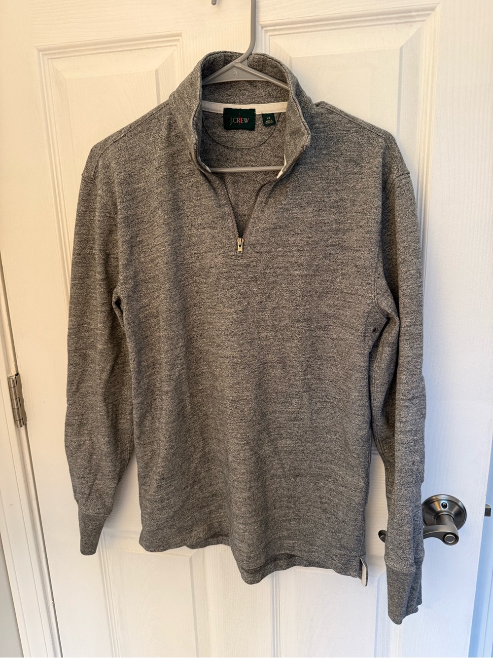 J. Crew Men’s Heather Gray Half-Zip Sweater